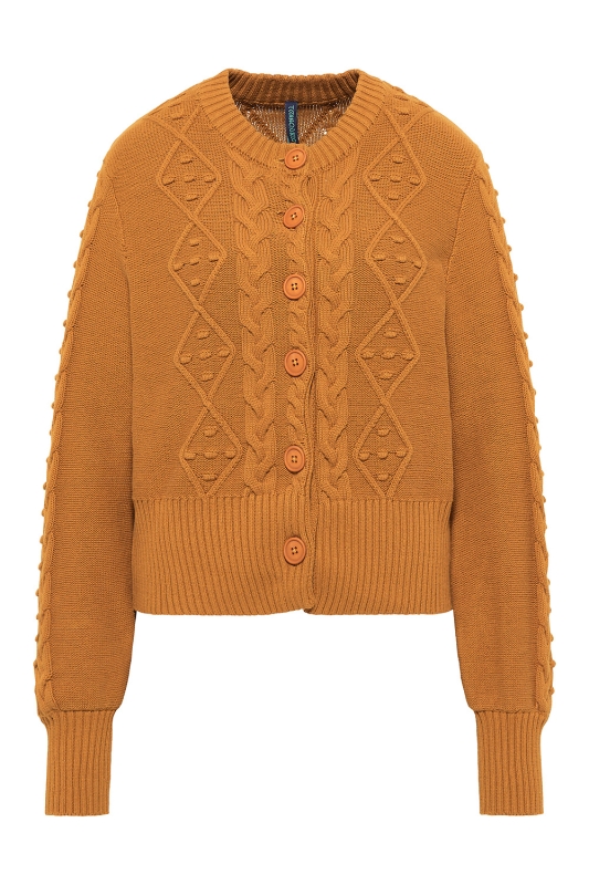 Kuschelige Strickjacke - ginger